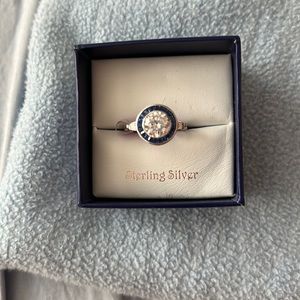 New Cubic Zirconia and faux Saphire Ring 9